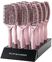 Haarbürsten-Set 12 St. - Olivia Garden Finger Brush Combo Pastel Pink Display — Bild N1