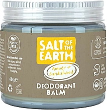 Düfte, Parfümerie und Kosmetik Natürlicher Deo-Balsam Bernstein & Sandelholz - Salt Of The Earth Amber & Sandalwood Natural Deodorant Balm