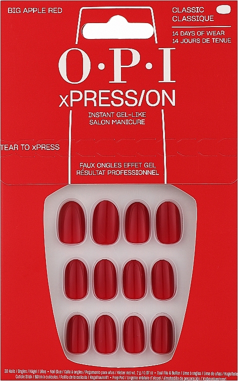 Künstliche Nägel - OPI Xpress/On Big Apple Red  — Bild N1