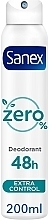 Deospray Antitranspirant - Sanex Zero% Deodorant Extra Control — Bild N1