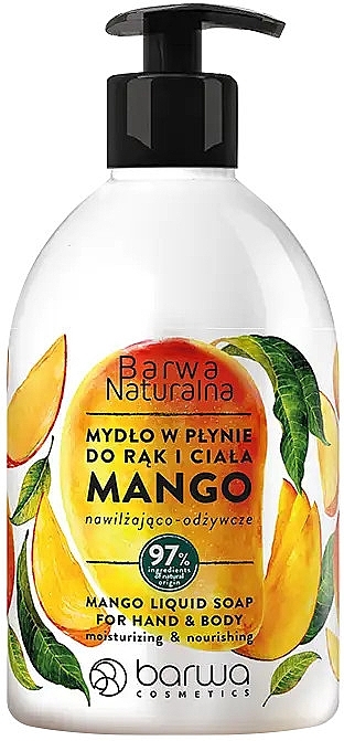 Flüssigseife mit Mango - Barwa Natural Mango For Hand And Body Care Liquid Soap  — Bild N1