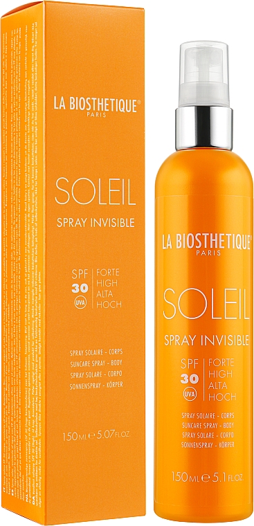 Wasserfestes Sonnenschutzspray für den Körper SPF 30 - La Biosthetique Soleil Spray Invisible SPF 30 — Bild N2