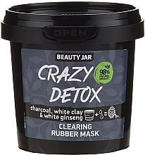 Düfte, Parfümerie und Kosmetik Reinigende Gesichtsmaske mit Aktivkohle, weißem Ton und Ginseng - Beauty Jar Crazy Detox Clearing Rubber Mask