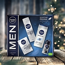 NIVEA MEN Sensitive Premium (Duschgel 250ml + Deo Roll-on 50ml + After Shave Balsam 100ml + Rasierschaum 200ml) - Körperpflegeset — Bild N3