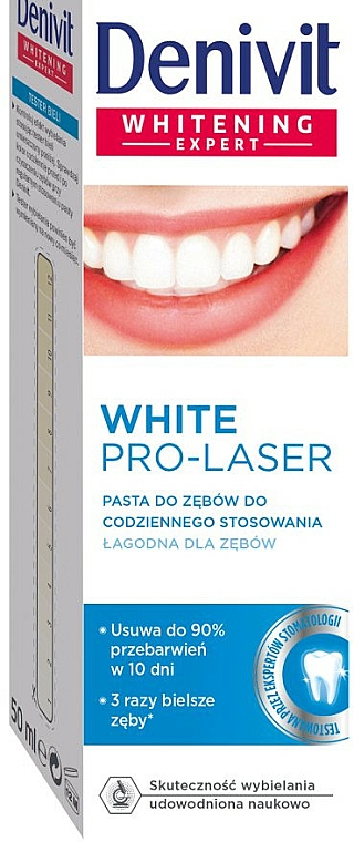 Aufhellende Zahnpasta White Pro-Laser - Denivit — Bild N1