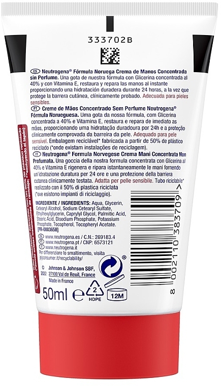 Unparfümierte Handcreme für angegriffene und trockene Haut - Neutrogena Norwegian Formula Concentrated Hand Cream Unscented — Bild N2