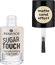 Düfte, Parfümerie und Kosmetik Decklack mit mattem Sandeffekt - Essence Sugar Touch Transforming Top Coat
