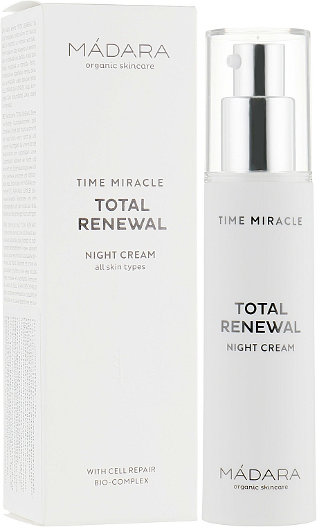 Reichhaltige nährende und feuchtigkeitsspendende Anti-Aging Nachtcreme - Madara Cosmetics Time Miracle Total Renewal — Bild N1