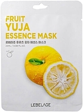 Tuchmaske für das Gesicht mit Yuji-Fruchtextrakt - Lebelage Fruit Yuja Essence Mask  — Bild N1