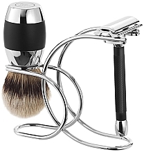 Düfte, Parfümerie und Kosmetik Set - Merkur Shaving Brush Silvertip (shaving/brush/1pcs + razor/1pcs + stand/1pcs)
