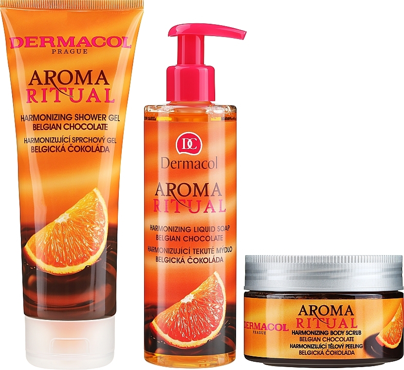 Set - Dermacol Aroma Ritual Harmony (sh/gel/250ml + soap/250ml + b/scrub/200g) — Bild N2