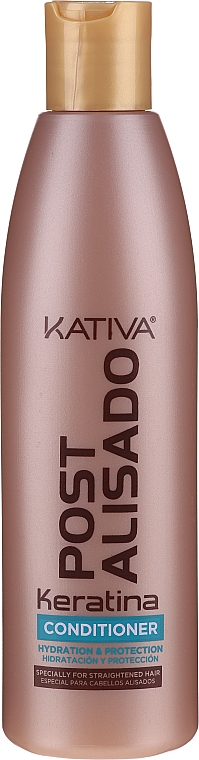 Haarpflegeset - Kativa Straightening Post Treatment Keratin (Shampoo 250ml + Conditioner 250ml + Haarbehandlung 250ml) — Bild N3