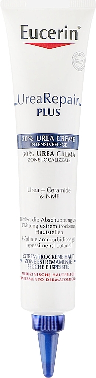 Intensiv feuchtigkeitsspendende Creme für trockene Haut mit Harnstoff und Ceramiden - Eucerin UreaRepair Plus 30% Urea Creme — Bild N1