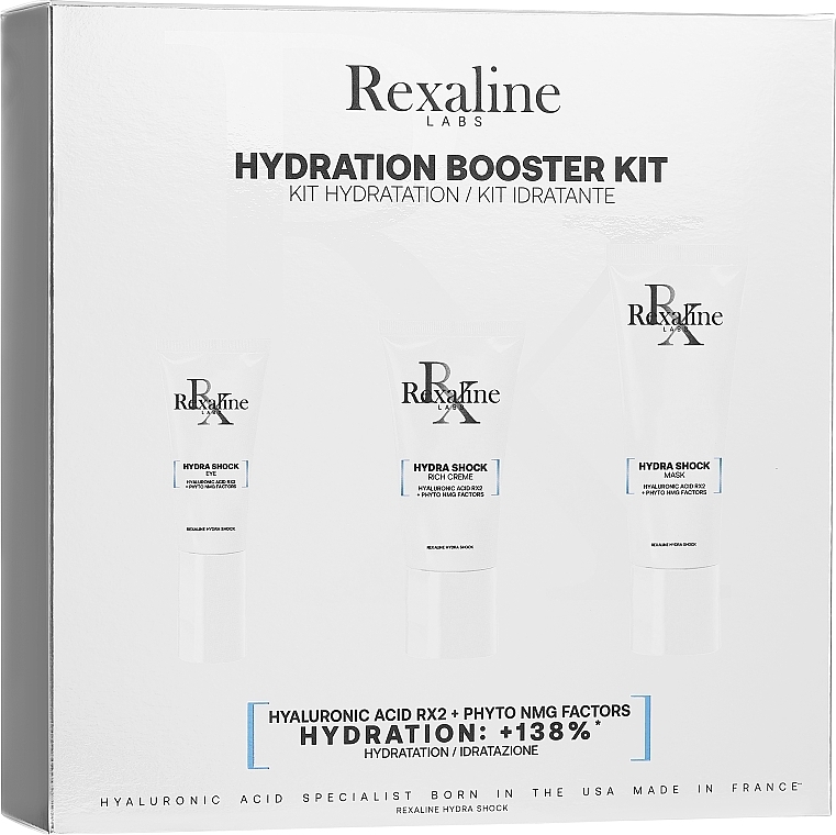 Set - Rexaline Hydration Booster Kit (Gesichtscreme 15ml + Gesichtsmaske 25ml + Augencreme 5ml)  — Bild N1