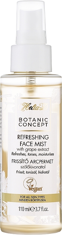 Erfrischendes Gesichtsspray mit Traubenwasser - Helia-D Botanic Concept Face Mist — Bild N1