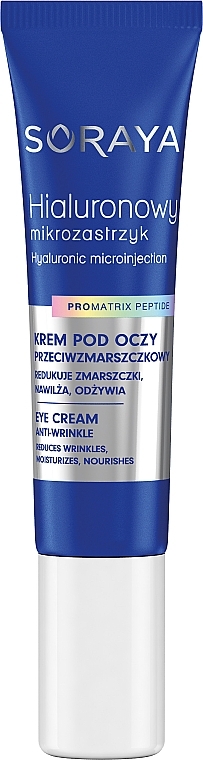 Anti-Falten Augencreme - Soraya Hyaluronic Microinjection Pro Matrix Peptide Anti-Wrinkle Eye Cream  — Bild N1