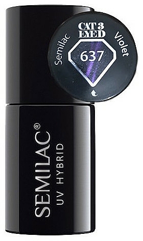 Nagellack - Semilac UV Hybrid Cat Eye 3D — Bild N1