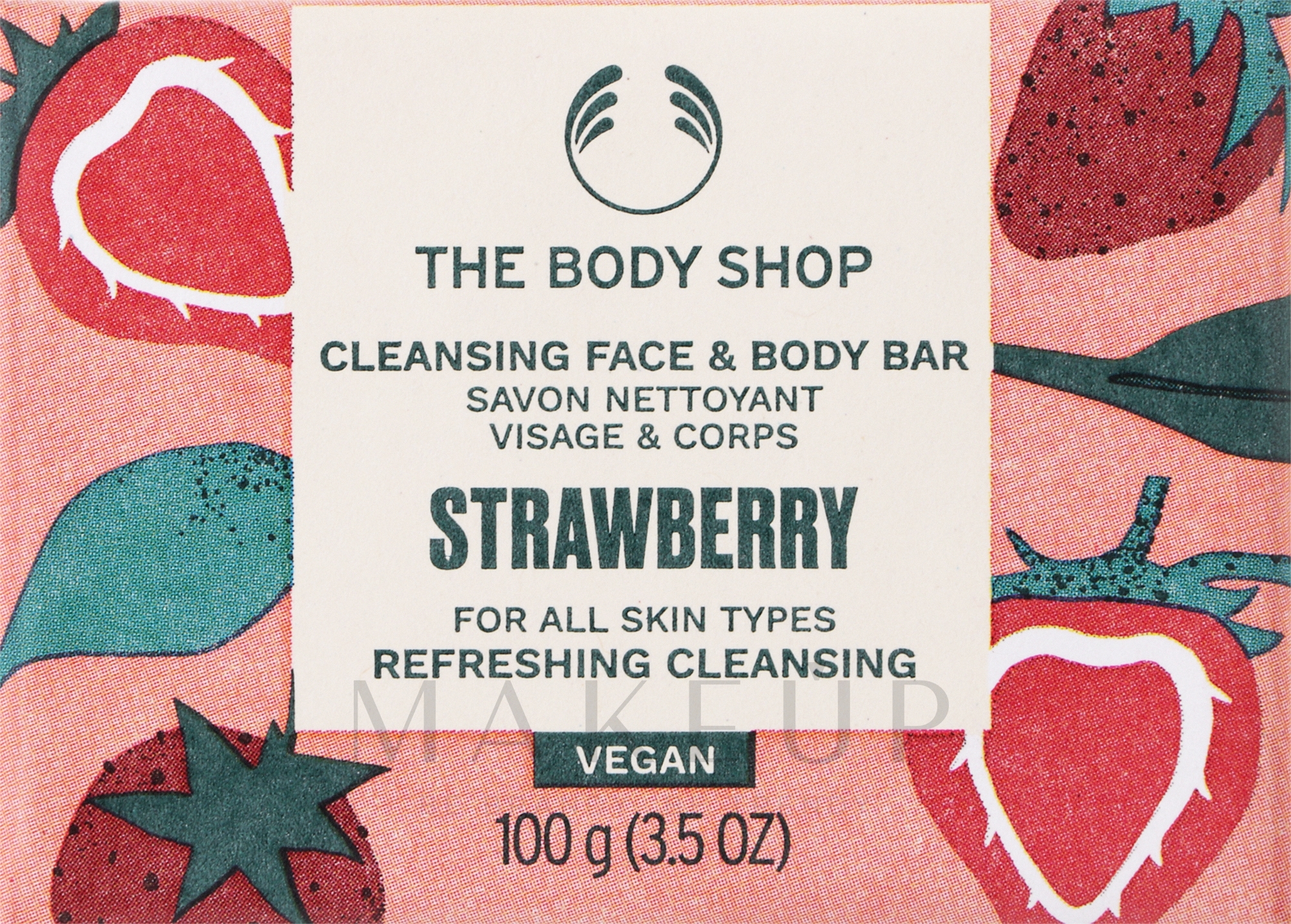 Seife Erdbeere - The Body Shop Face And Body Strawberry Soap — Bild 100 g
