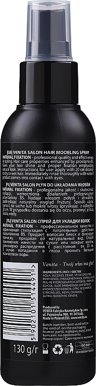 Modellierendes Haarspray für lockiges und glattes Haar - Venita Salon Professional Hair Modeling Spray — Bild N2
