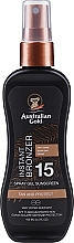 Düfte, Parfümerie und Kosmetik Bräunungsspray-Gel mit Bronzer SPF 15 - Australian Gold Spray Gel Sunscreen with Instant Bronzer SPF 15 PA +++