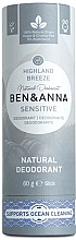 Düfte, Parfümerie und Kosmetik Deospray Highland Breeze - Ben&Anna Natural Deodorant Sensitive Highland Breeze (Kartonbox)