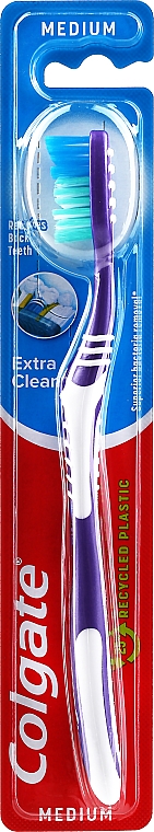 Zahnbürste mittel Extra Clean lila-weiß - Colgate Extra Clean Medium — Bild N1