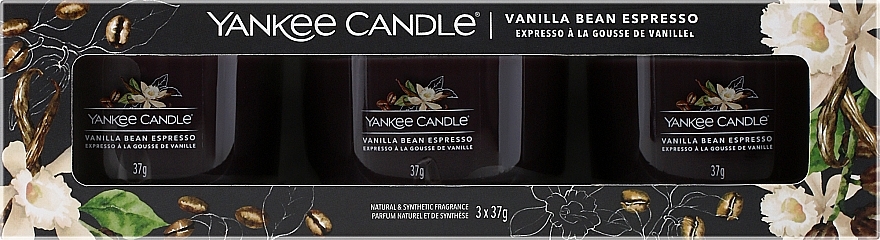 Kerzenset - Yankee Candle Vanilla Bean Espresso (Duftkerze 3x37g) — Bild N1