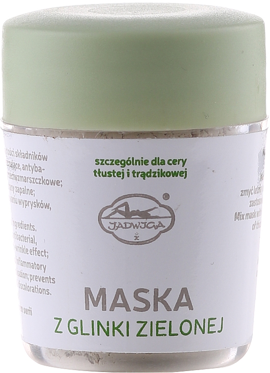 Gesichtsmaske mit grünem Ton - Jadwiga Face Mask — Bild N1