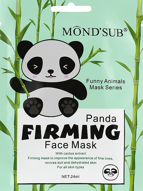 Straffende Tuchmaske für das Gesicht mit Panda-Print - Mond'Sub Panda Firming Face Mask — Bild N1