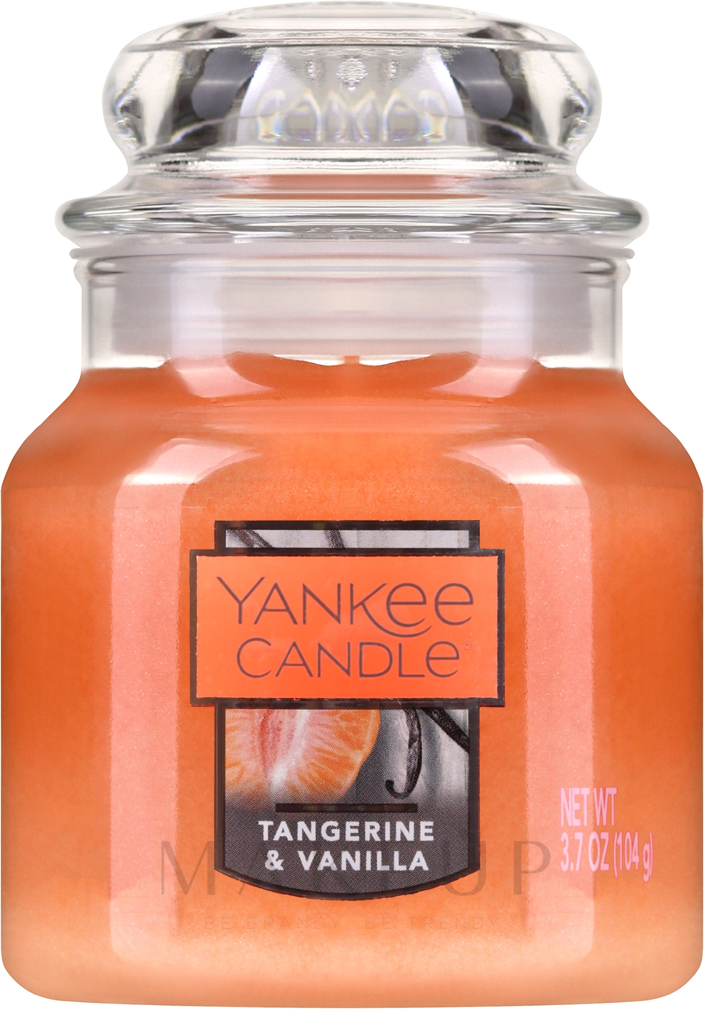Duftkerze im Glas Mandarine und Vanille - Yankee Candle Tangerine & Vanilla — Bild 104 g