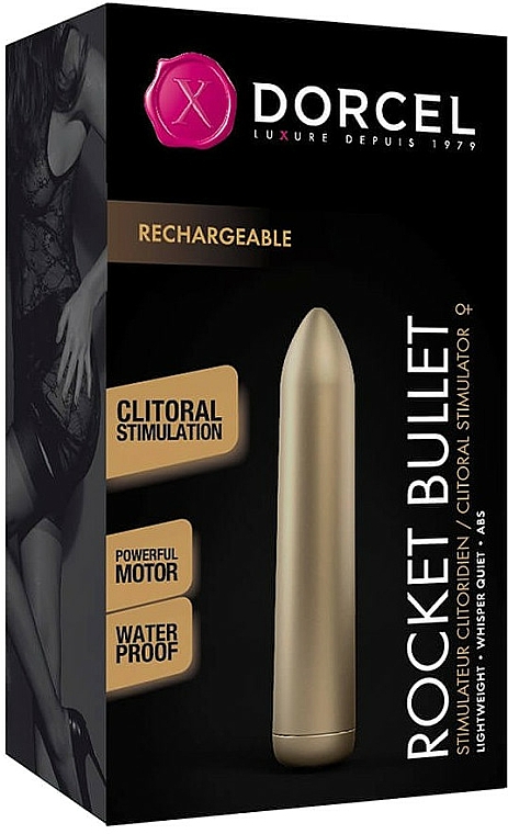 Mini-Vibrator zur Stimulation von Klitoris, Vagina oder Damm - Marc Dorcel Rocket Bullet Gold — Bild N1
