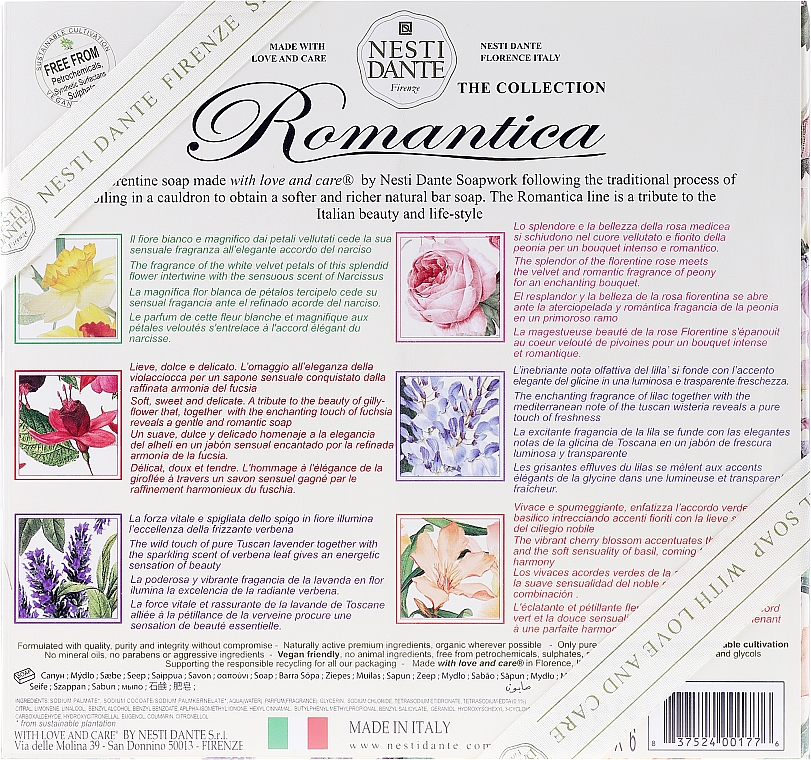 Naturseifen-Geschenkset Romantica - Nesti Dante Gift Set Natural Soaps Romantica Collection (6x150g) — Bild N3