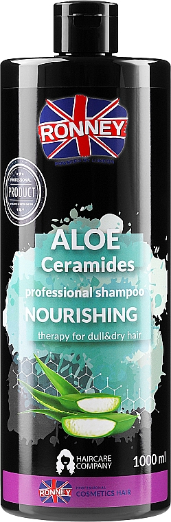 Pflegendes Shampoo für stumpfes und trockenes Haar mit Aloe - Ronney Professional Aloe Ceramides Professional Shampoo — Bild N3