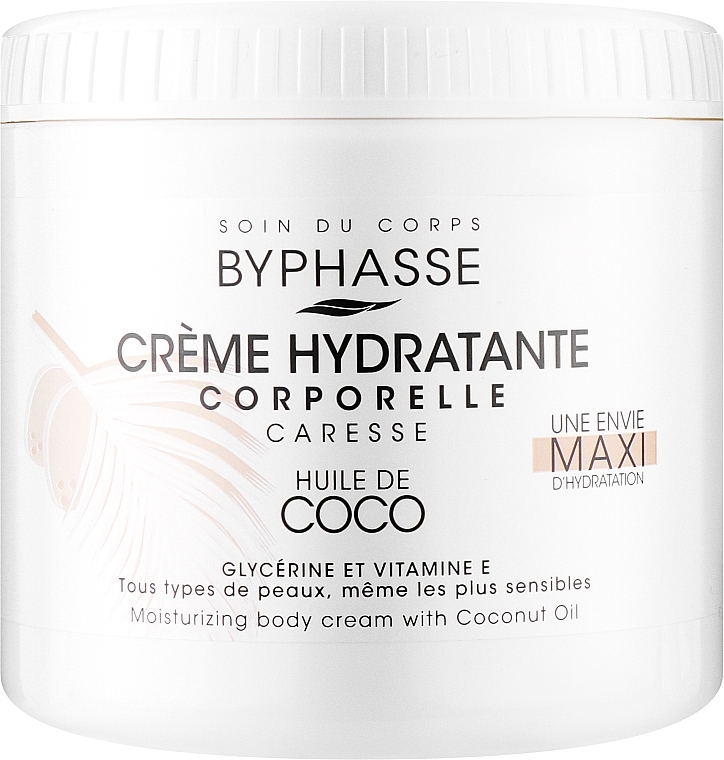 Feuchtigkeitscreme mit Kokosnussöl - Byphasse Body Moisturizer Cream With Coconut Oil — Bild N1