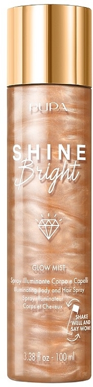 Aufhellendes Körper- und Haarspray - Pupa Shine Bright Illuminating Body And Hair Spray — Bild N1