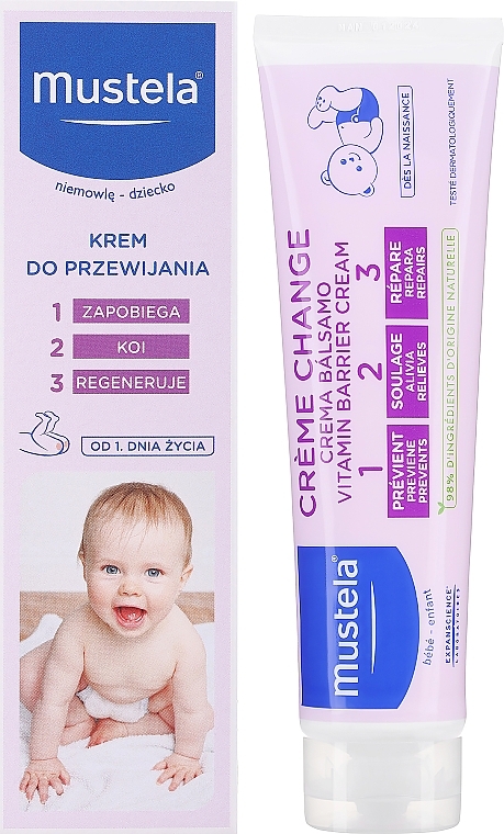 Wundschutzcreme 1-2-3 für Babys - Mustela Bebe 1 2 3 Vitamin Barrier Cream — Bild N6