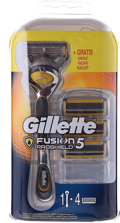 Rasierer mit 4 Ersatzklingen - Gillette Fusion Proshield