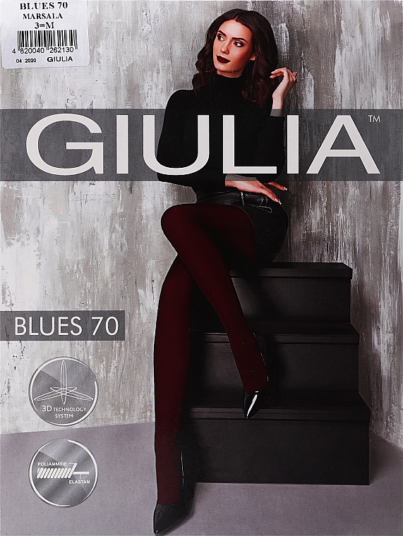 Strumpfhose Blues 3D 70 Den marsala - Giulia — Bild N1