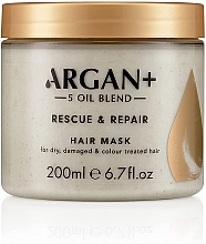 Düfte, Parfümerie und Kosmetik Maske für trockenes, geschädigtes und gefärbtes Haar - Argan+ Rescue & Repair Hair Mask Moroccan Argan Oil
