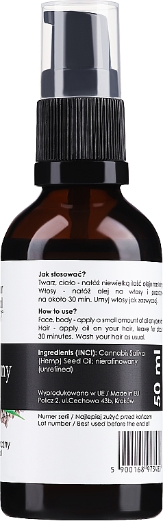 Hanföl - Your Natural Side Hemp Organic Oil — Bild N2