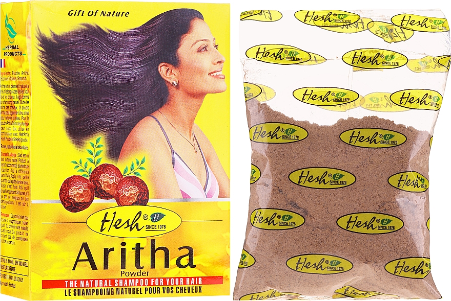 Reinigungspuder mit natürlichen Kräutern für fettiges Haar - Hesh Aritha Powder Shampoo — Bild N1