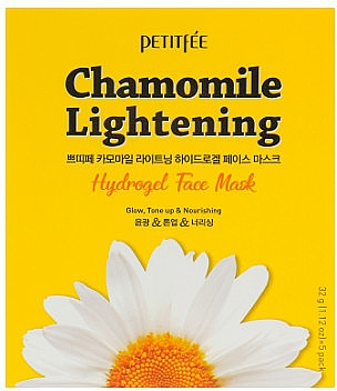Nährende tonisierende und aufhellende Hydrogel-Gesichtsmaske mit Kamillenextrakt - Petitfee&Koelf Chamomile Lightening Hydrogel Face Mask — Bild N1