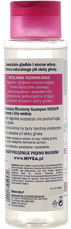 Nivea Micellar Strengthening Shampoo - Stärkendes Mizellenshampoo für sprödes Haar und empfindliche Kopfhaut  — Bild N7