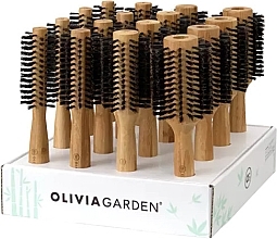 Düfte, Parfümerie und Kosmetik Haarbürsten-Set 16-tlg. - Olivia Garden Bamboo Touch Boar Display