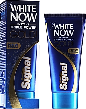 Düfte, Parfümerie und Kosmetik Aufhellende Zahnpasta - Signal White Now Gold Toothpaste Instant Triple Power