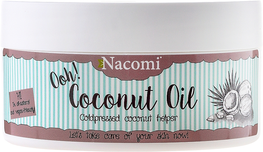 100% natürliches Kokosöl für Haar und Körper - Nacomi Coconut Oil 100% Natural Unrefined