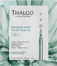 Düfte, Parfümerie und Kosmetik Erfrischende Gesichtsmaske - Thalgo Purete Marine Masque Shot Purete Express