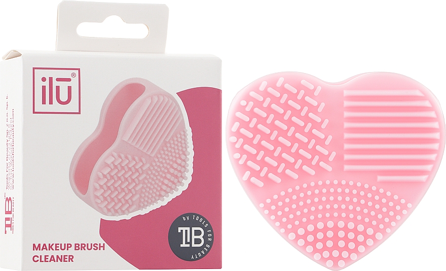 Bürstenreiniger in Herzform rosa - Ilu Brush Cleaner Pink — Bild N2
