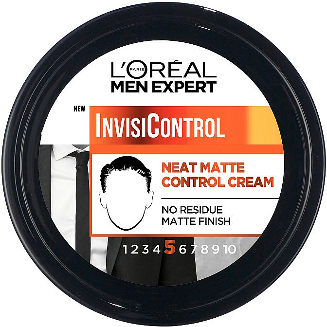 Haarcreme mittlerer Halt - L'Oreal Paris Men Expert InvisiControl Neat Matte Control Cream — Bild N1