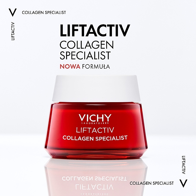 Straffende Anti-Aging Tagescreme für das Gesicht mit Biopeptide, Vitamin C und vulkanischem Wasser - Vichy Liftactiv Collagen Specialist — Foto N5